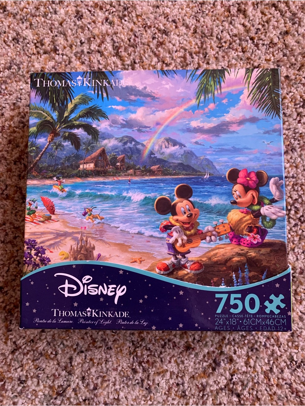 Disney Thomas Kinkade Mickey & Minnie Beach 750-Piece Puzzle - Multi-Color